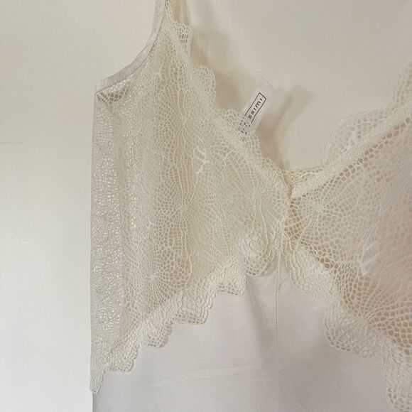 Intimissimi Ivory Lace Silk Slip Top Sz S - Picture 2 of 7